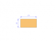 Silicone Profile P601910 - type format Rectangle - regular shape