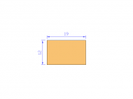 Silicone Profile P601912 - type format Sponge Rectangle - regular shape