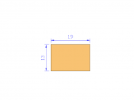 Silicone Profile P601913 - type format Rectangle - regular shape