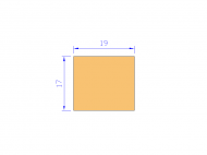 Silicone Profile P601917 - type format Rectangle - regular shape