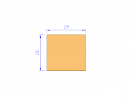 Silicone Profile P601918 - type format Rectangle - regular shape