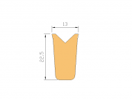 Silicone Profile P601A - type format Horns - irregular shape