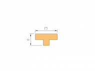 Silicone Profile P601B - type format T - irregular shape