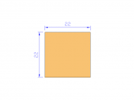 Silicone Profile P602222 - type format Square - regular shape