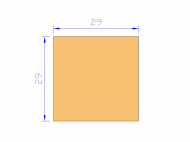 Silicone Profile P602929 - type format Square - regular shape