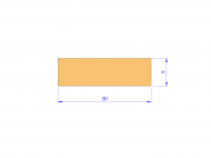 Silicone Profile P603009 - type format Rectangle - regular shape