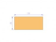 Silicone Profile P603315 - type format Sponge Rectangle - regular shape