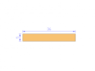 Silicone Profile P603605 - type format Sponge Rectangle - regular shape