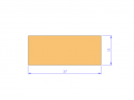 Silicone Profile P603715 - type format Square - regular shape