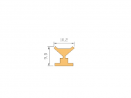 Silicone Profile P603F - type format Horns - irregular shape