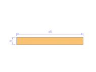 Silicone Profile P604505 - type format Rectangle - regular shape