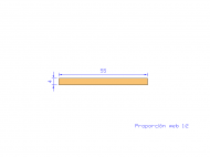 Silicone Profile P605504 - type format Rectangle - regular shape