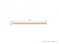 Silicone Profile P607503 - type format Rectangle - regular shape