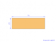 Silicone Profile P607625 - type format Rectangle - regular shape