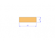 Silicone Profile P608525 - type format Rectangle - regular shape