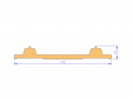 Silicone Profile P60A - type format Flat Silicone profile with Bubble - irregular shape