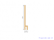 Silicone Profile P61474A - type format h - irregular shape