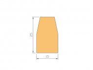 Silicone Profile P6225 - type format D - irregular shape