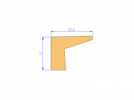 Silicone Profile P6225B - type format Lipped - irregular shape