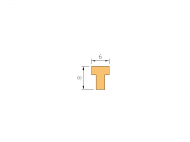 Silicone Profile P64H - type format T - irregular shape