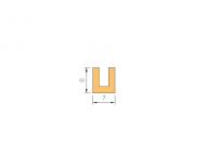 Silicone Profile P64J - type format U - irregular shape