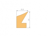 Silicone Profile P666B - type format Lipped - irregular shape