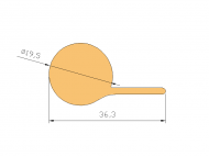 Silicone Profile P666N - type format solid b/p shape - irregular shape