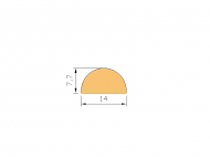 Silicone Profile P669A - type format D - irregular shape