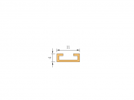 Silicone Profile P684J - type format U - irregular shape