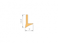 Silicone Profile P684Y - type format L - irregular shape