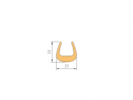 Silicone Profile P696A - type format U - irregular shape