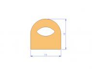 Silicone Profile P696AO - type format D - irregular shape