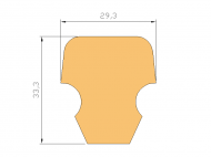 Silicone Profile P696D - type format T - irregular shape