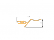 Silicone Profile P696L - type format Lamp - irregular shape