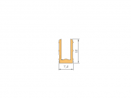 Silicone Profile P696M - type format U - irregular shape