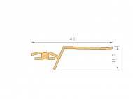 Silicone Profile P696N - type format Lamp - irregular shape