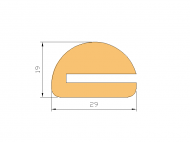 Silicone Profile P70003 - type format e - irregular shape