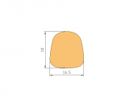 Silicone Profile P70011 - type format Cord - irregular shape