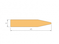 Silicone Profile P70013A - type format Flat Silicone Profile - irregular shape