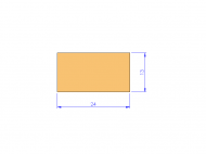 Silicone Profile P700240130 - type format Rectangle - regular shape