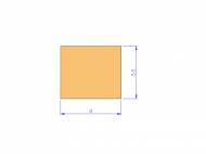 Silicone Profile P700403,5 - type format Rectangle - regular shape