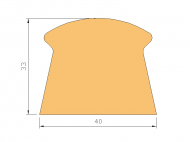 Silicone Profile P700A - type format D - irregular shape