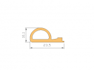 Silicone Profile P700B - type format solid b/p shape - irregular shape