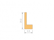 Silicone Profile P700D - type format L - irregular shape