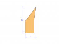 Silicone Profile P700E - type format Lipped - irregular shape