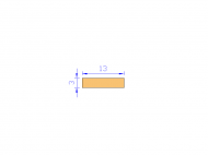 Silicone Profile P701303 - type format Rectangle - regular shape