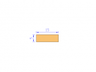 Silicone Profile P701505 - type format Rectangle - regular shape