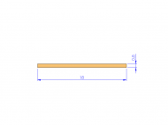 Silicone Profile P70180,8 - type format Rectangle - regular shape