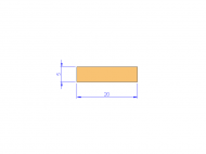 Silicone Profile P702005 - type format Rectangle - regular shape