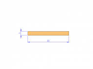 Silicone Profile P703003 - type format Rectangle - regular shape